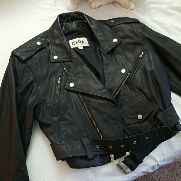 Coats | Vintage Chia Leather Jacket 